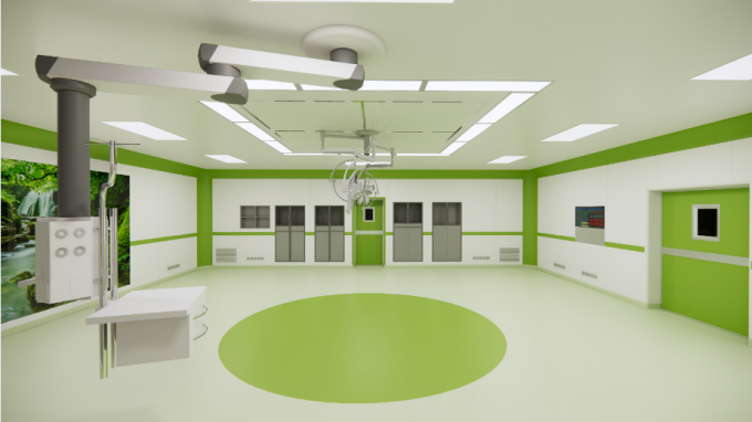 Glass Wall Operating Room ISO 7 Modular Operating Clean Room Customized Design 